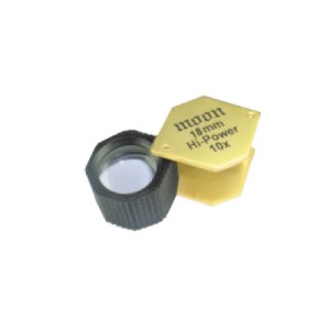 Loupe 18mm Hexa Lacquer Gold with rubber 15x 